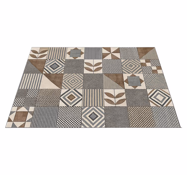 Alfombra vinílica cocina naturaleza geométrica abstracta - TenVinilo