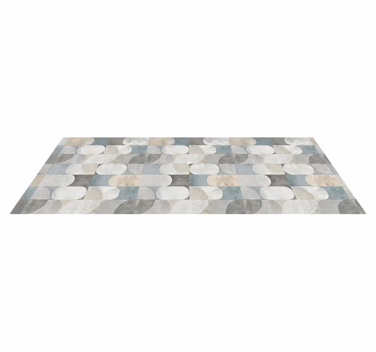 Alfombra vinílica cocina mosaico de píldoras moderno - TenVinilo