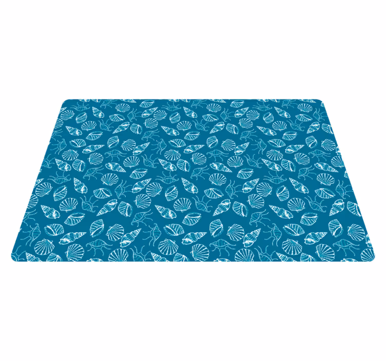 Alfombra vinílica animales con conchas marinas - TenVinilo