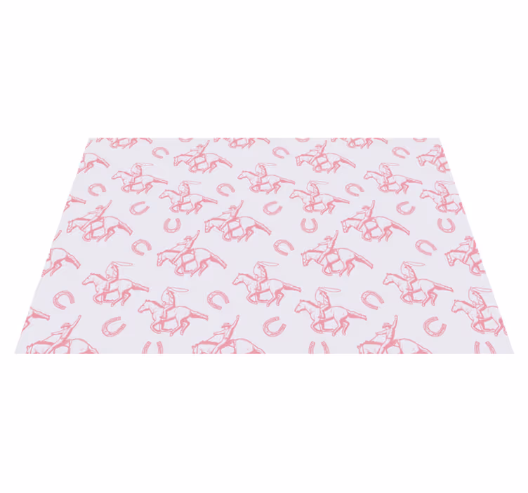 Alfombra vinílica animales diseño caballo rosa - TenVinilo