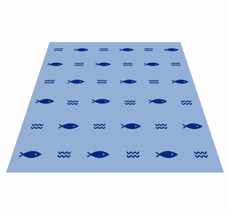 Alfombra vinílica animales diseño de peces patrones - TenVinilo