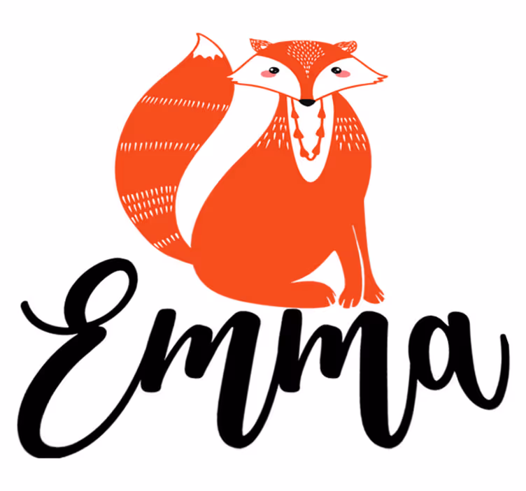 Alfombra vinílica animales ilustración de zorro lindo - TenVinilo