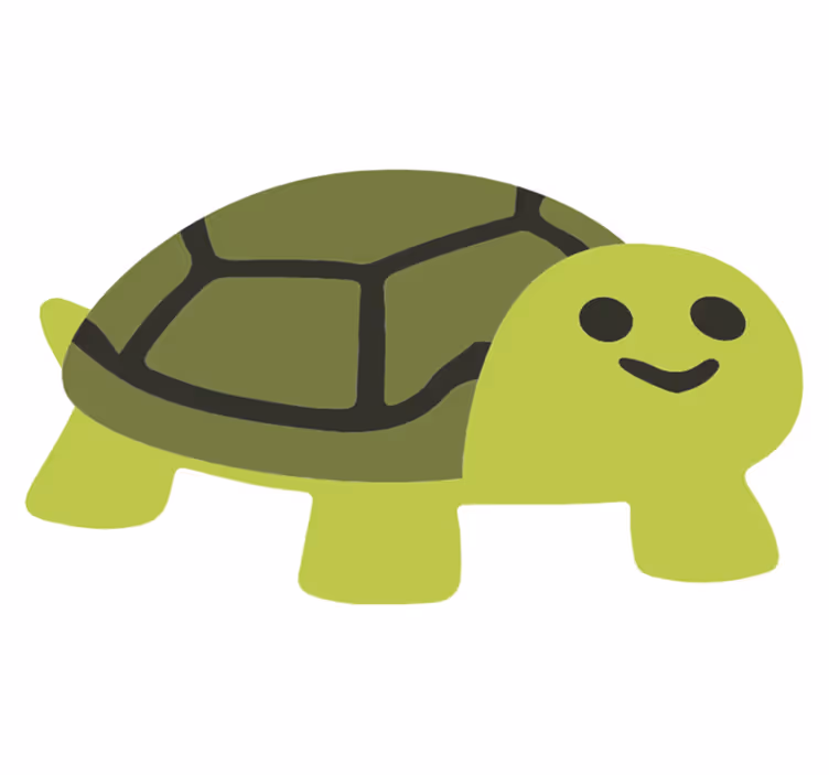 Alfombra vinílica animales tortuga sonriente linda - TenVinilo