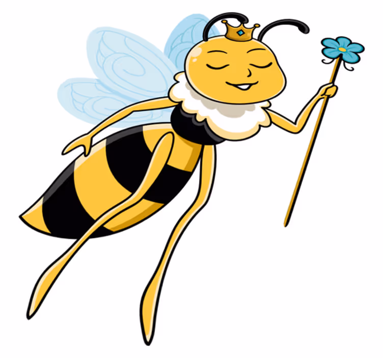 Alfombra vinílica animales personaje de la reina abeja - TenVinilo