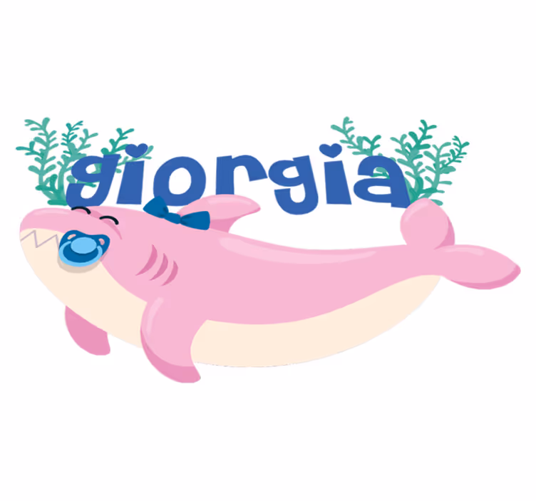 Alfombra vinílica animales diseño tiburón feliz - TenVinilo