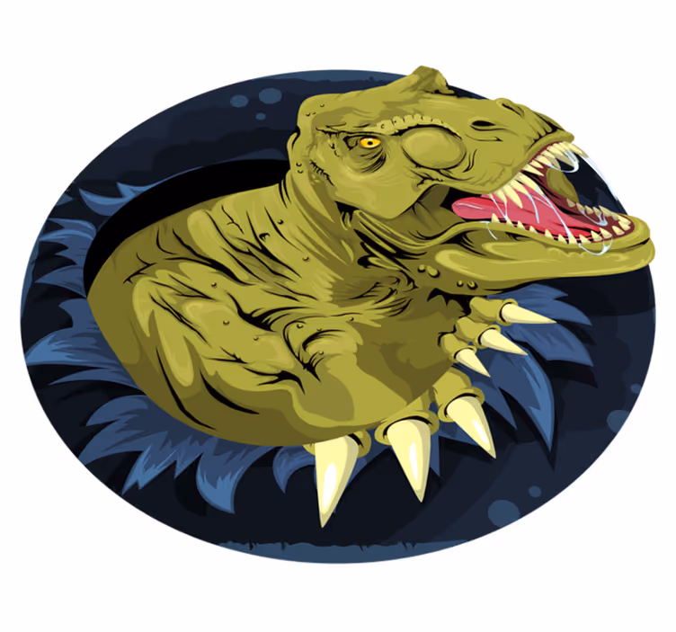 Alfombra vinílica animales cabeza de tyrannosaurus rex - TenVinilo