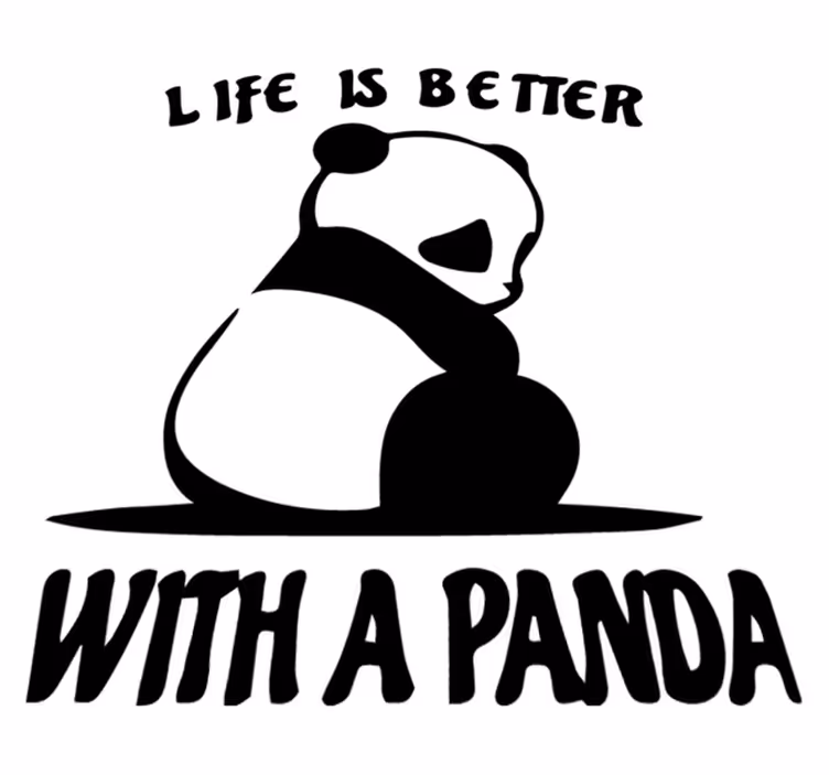 Alfombra vinílica animales cita ilustración panda - TenVinilo