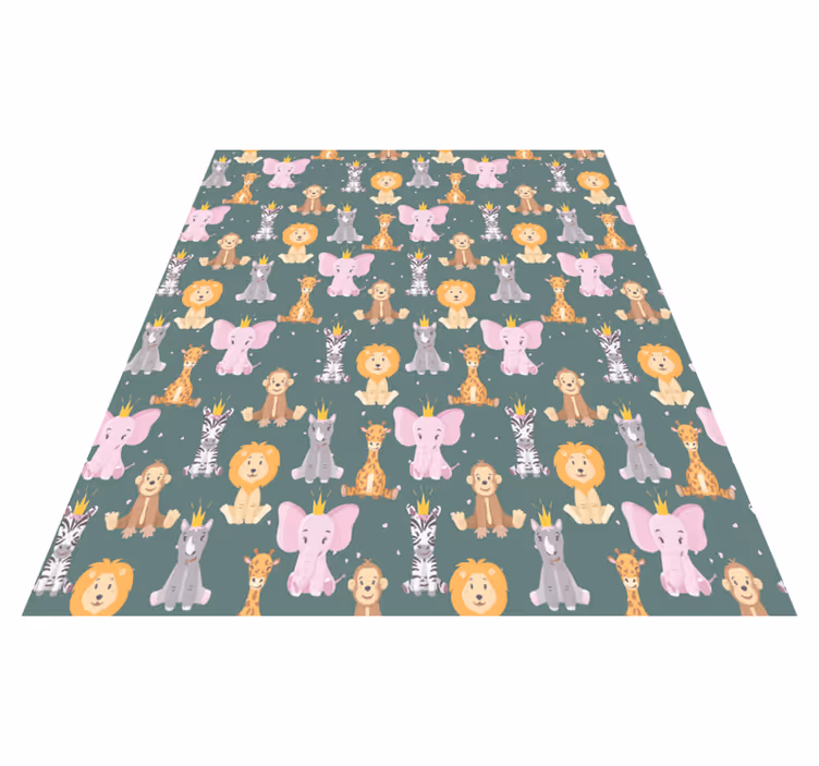 Alfombra vinílica animales rasgos encantadores - TenVinilo