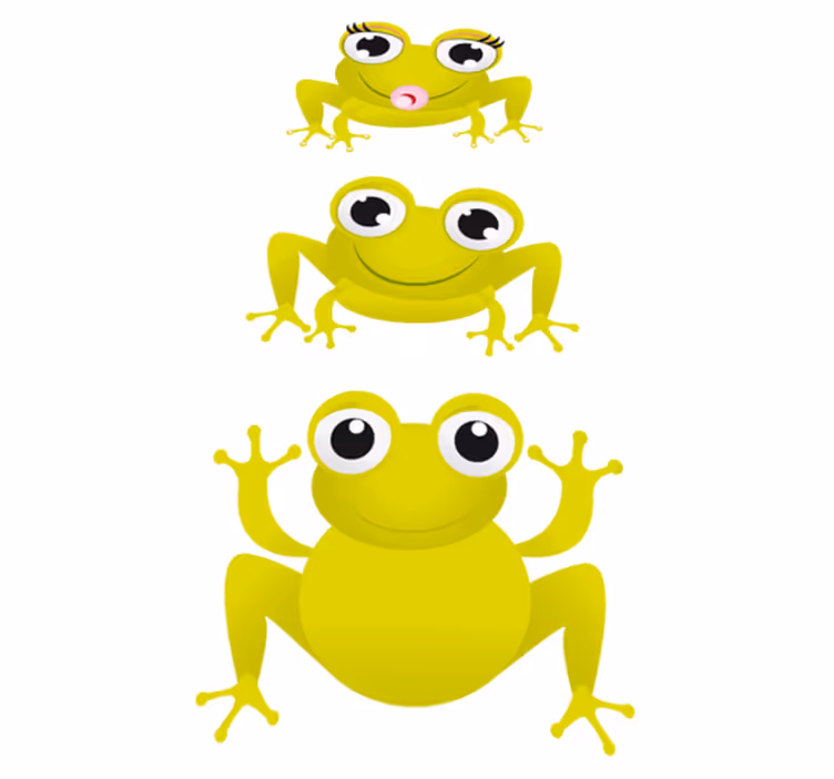 Alfombra vinílica animales ranas bebés - TenVinilo