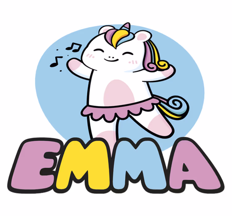 Alfombra vinílica animales unicornio bailarina - TenVinilo