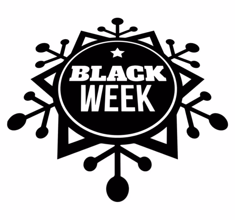 Alfombra vinílica black friday copo de nieve black week - TenVinilo