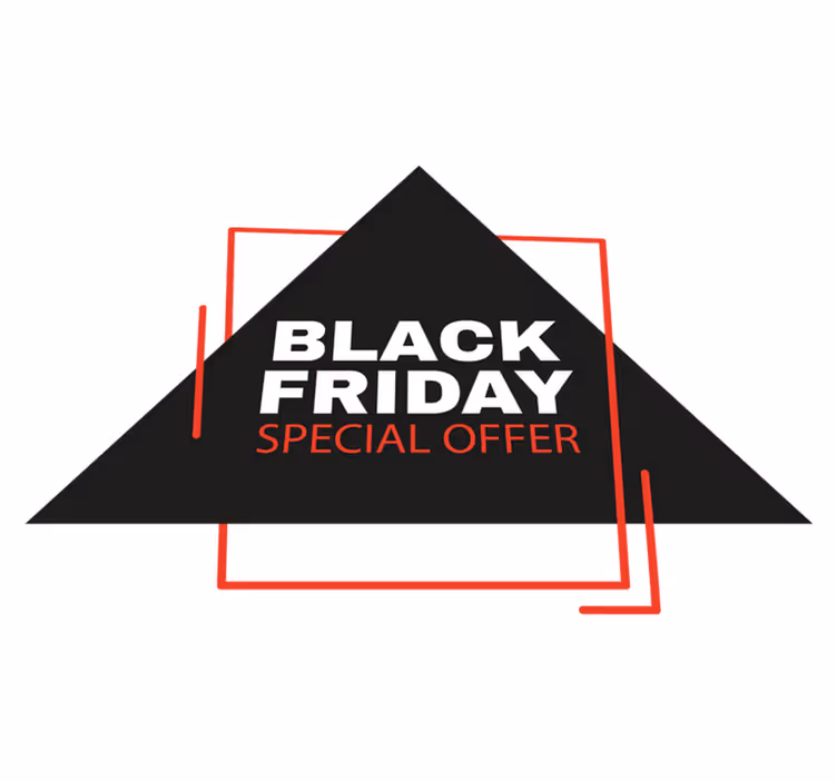 Alfombra vinílica black friday signo de descuento - TenVinilo