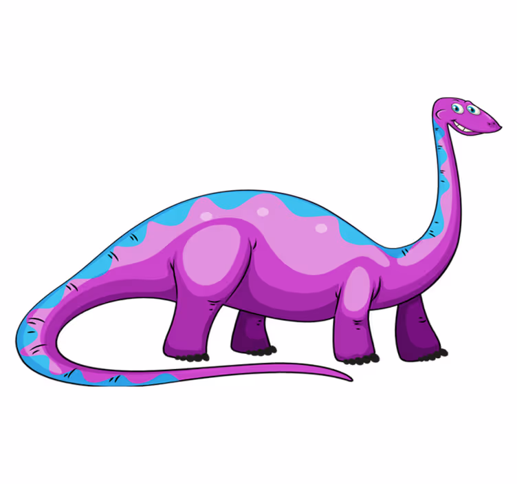 Alfombra vinílica animales dinosaurio púrpura juguetón - TenVinilo