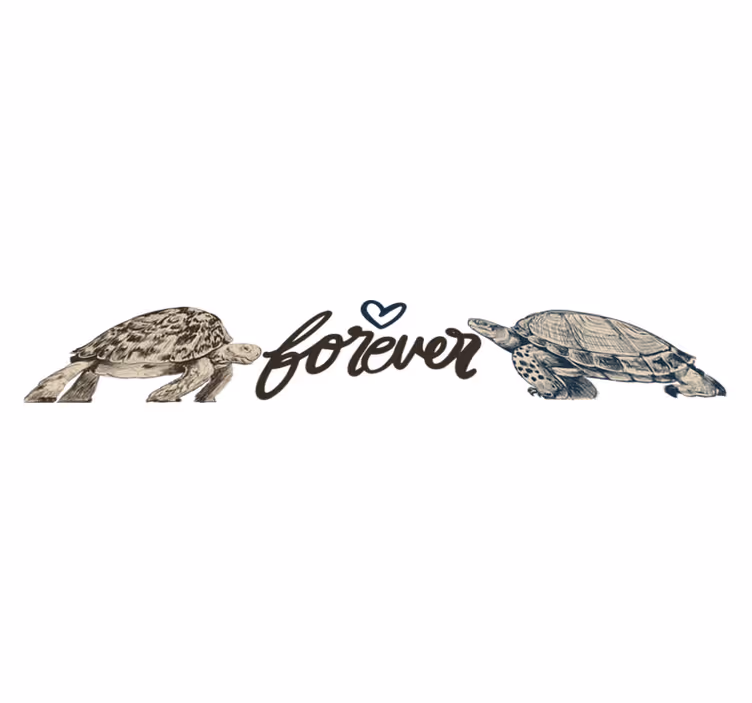 Alfombra vinílica animales amor eterno entre tortugas - TenVinilo