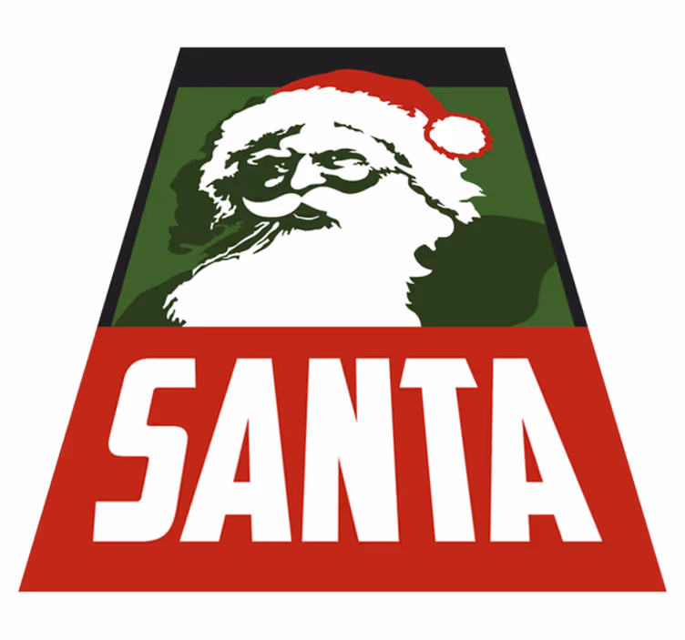 Alfombra vinílica navidad papá noel realista - TenVinilo