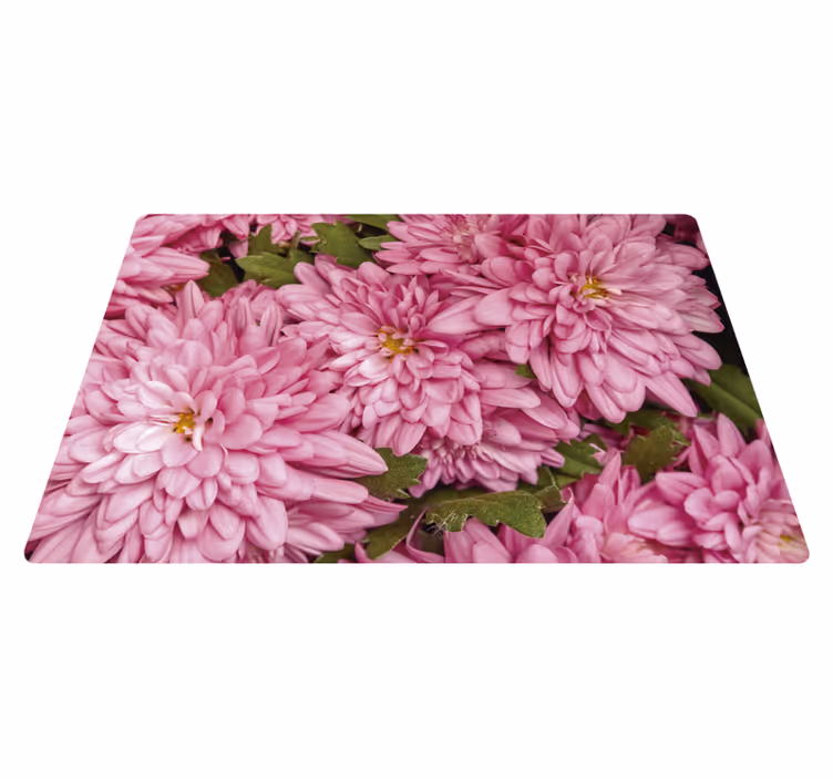 Alfombra vinílica flores primavera rosa - TenVinilo