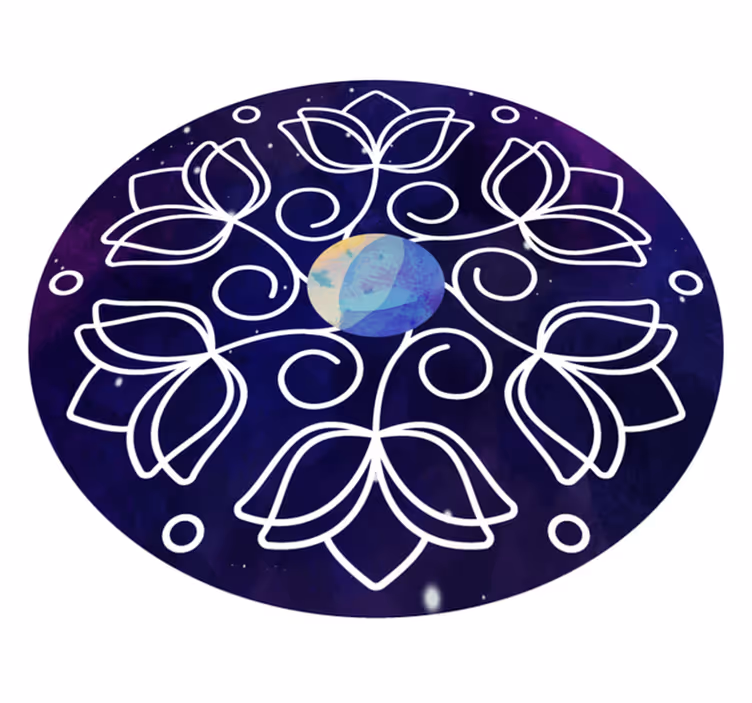 Alfombra vinílica flores diseño de loto - TenVinilo
