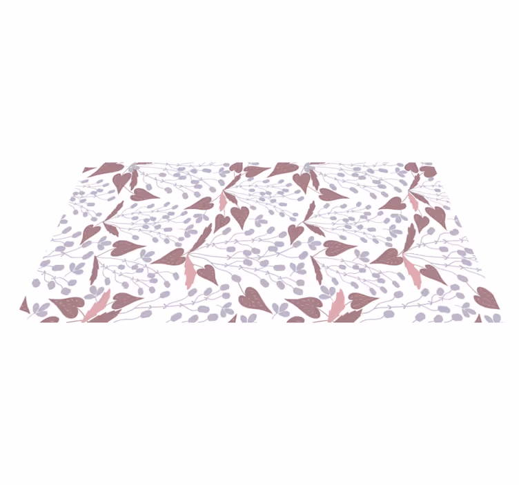 Alfombra vinílica flores diseño vintage pastel - TenVinilo