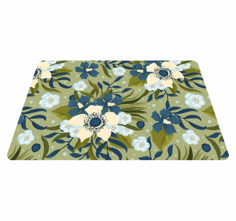Alfombra vinílica flores diseño veraniego colorido - TenVinilo