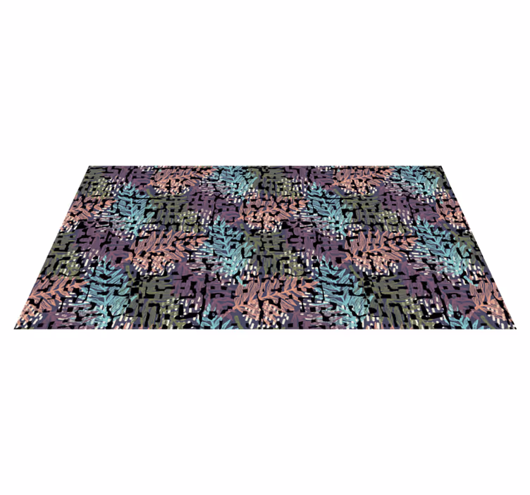 Alfombra vinílica flores colorida y original - TenVinilo