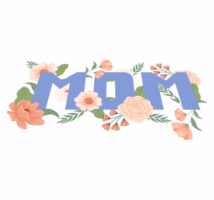 Alfombra vinílica flores ilustración floral día madre - TenVinilo