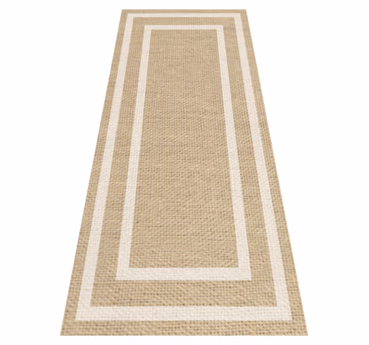 Alfombra vinílica minimalista textura tejido natural - TenVinilo