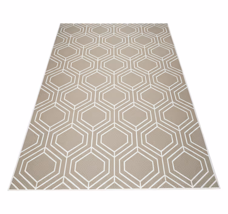 Alfombra de vinilo geométrica patrón de panal - TenVinilo