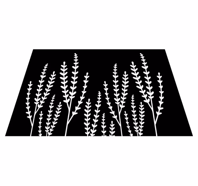 Alfombra vinílica baño pinchos blanco y negro - TenVinilo