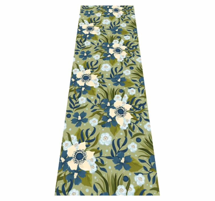 Alfombra vinílica flores patrón natural floral - TenVinilo