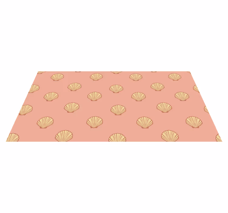Alfombra vinílica flores decorativa de conchas - TenVinilo
