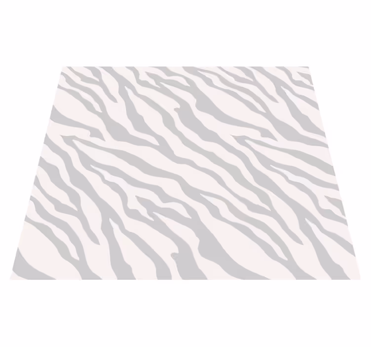 Alfombra vinílica animal print patrón cebra gris claro - TenVinilo