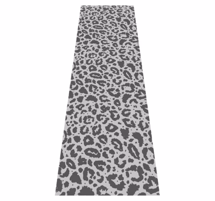Alfombra vinílica animal print leopardo gris clásico - TenVinilo