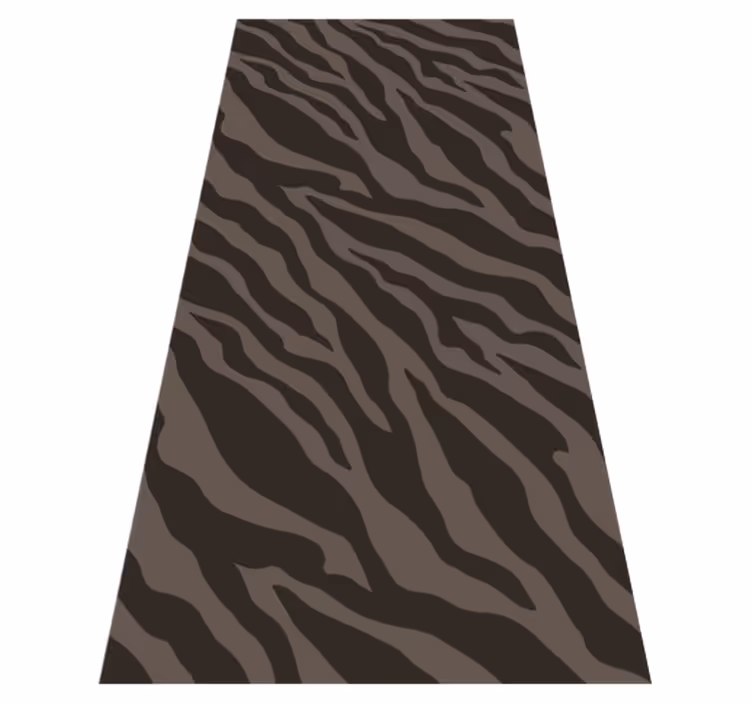 Alfombra vinílica animal print cebra oscura - TenVinilo