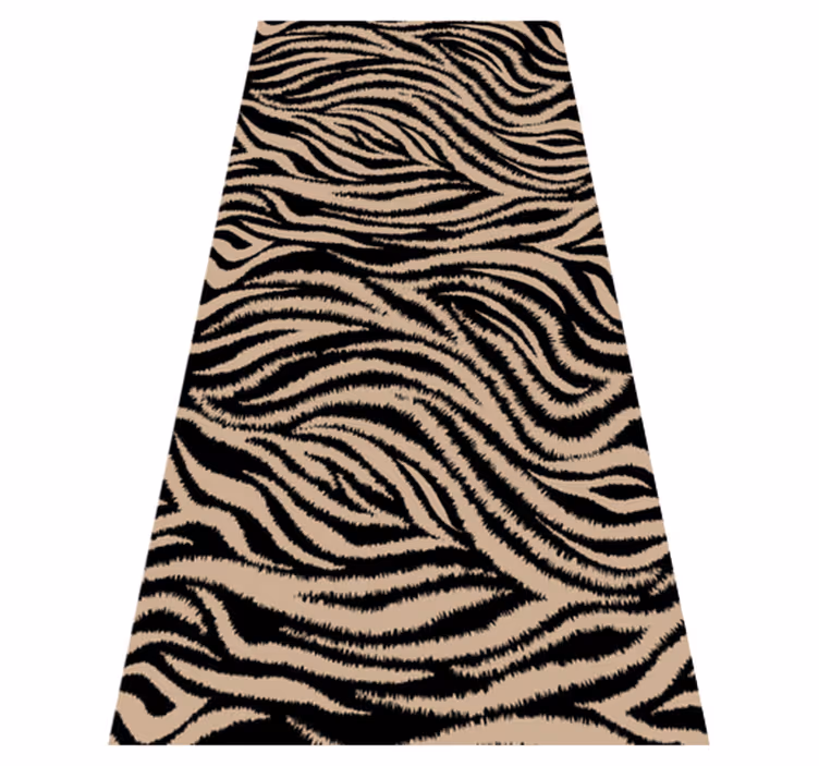 Alfombra vinílica animal print motivo rayas de cebra - TenVinilo