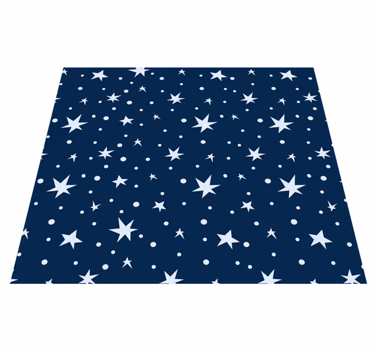 Alfombra vinílica de estrellas en azul marino - TenVinilo