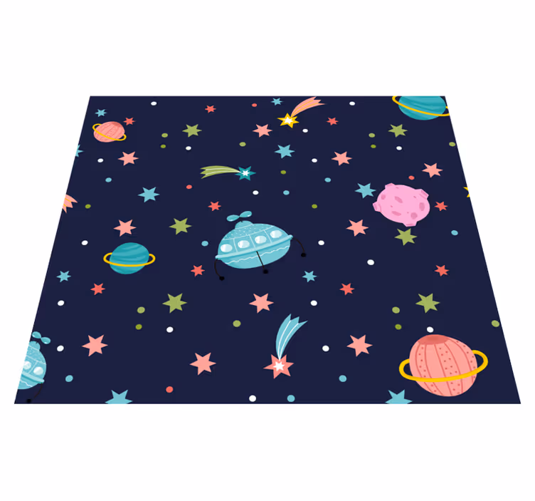 Alfombra vinílica de estrellas espacio celestial - TenVinilo