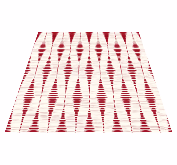 Alfombra de vinilo geométrica rábano ikat - TenVinilo