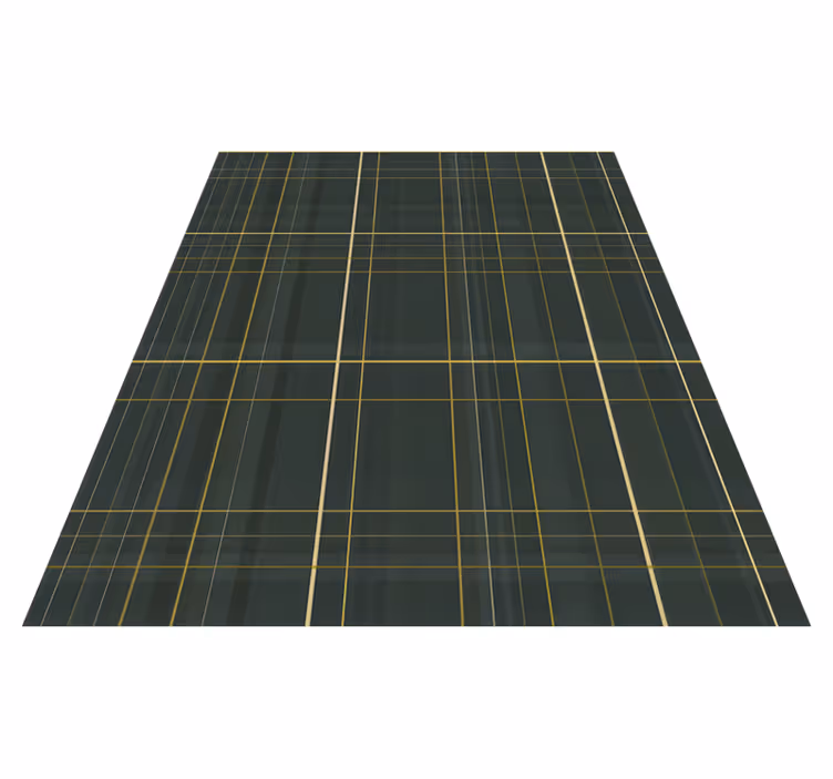 Alfombra de vinilo geométrica patrón escocés verde oscuro - TenVinilo
