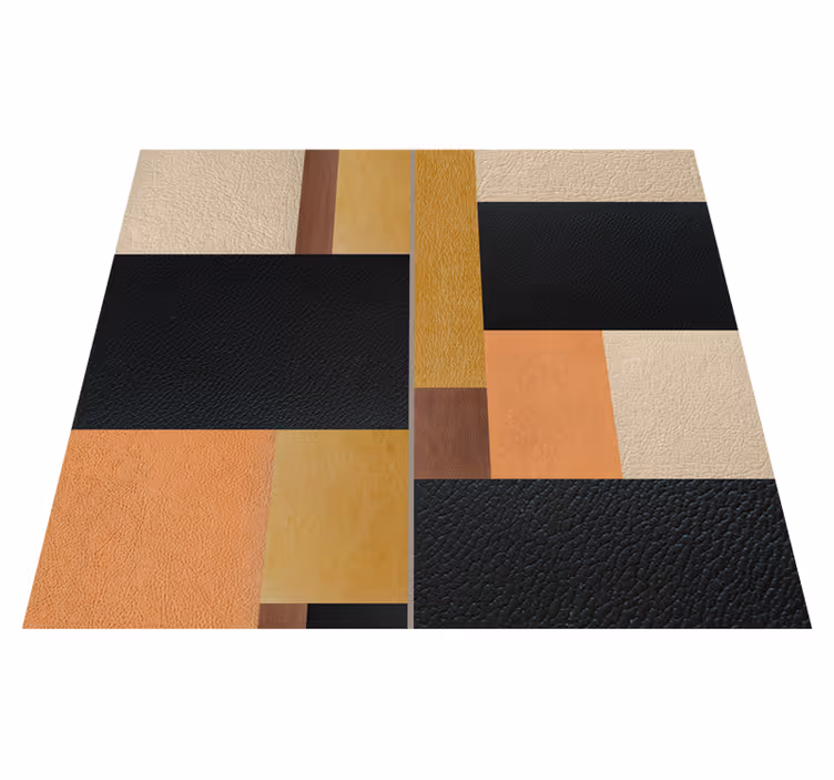 Alfombra de vinilo geométrica bloques texturizados - TenVinilo