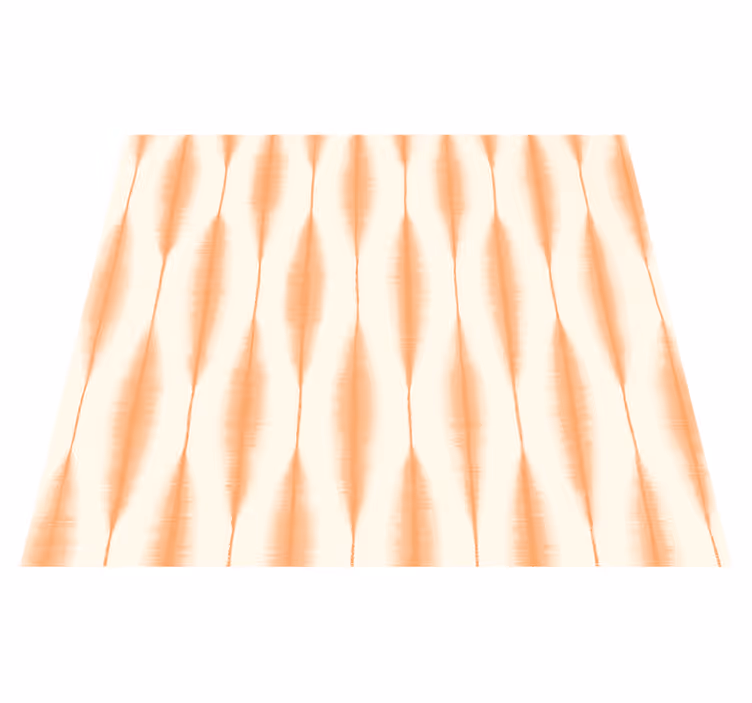 Alfombra de vinilo geométrica ikat kasuri naranja - TenVinilo