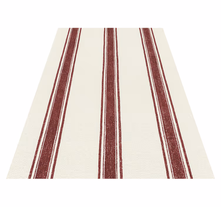 Alfombra de vinilo geométrica líneas verticales rojas - TenVinilo