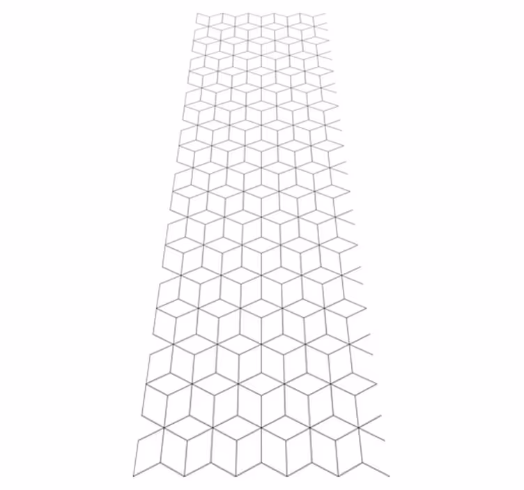 Alfombra de vinilo geométrica patrón cubos geométricos - TenVinilo
