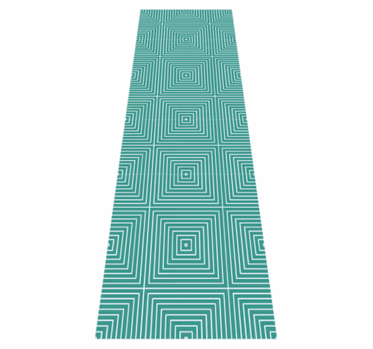 Alfombra de vinilo geométrica patrón de cuadros verdes - TenVinilo