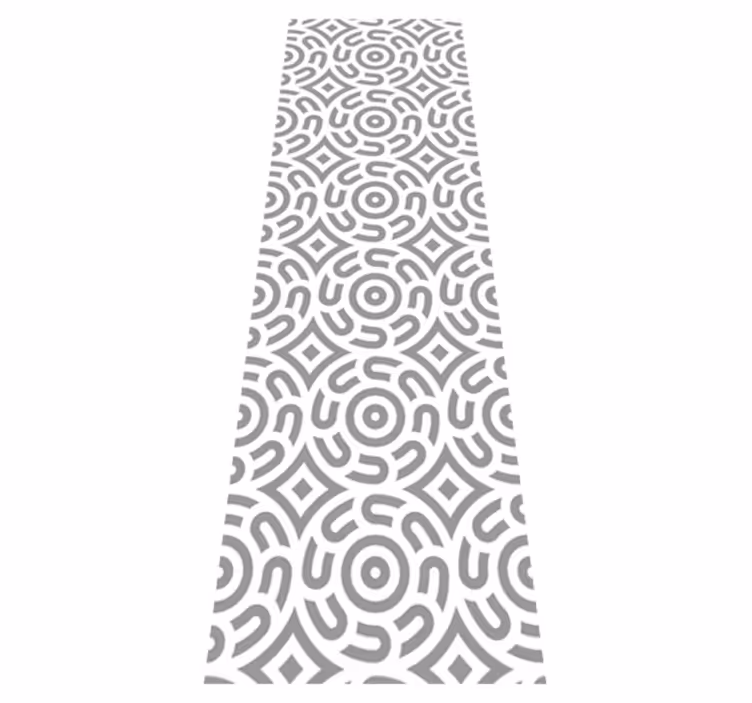 Alfombra de vinilo geométrica patrón geométrico blanco - TenVinilo