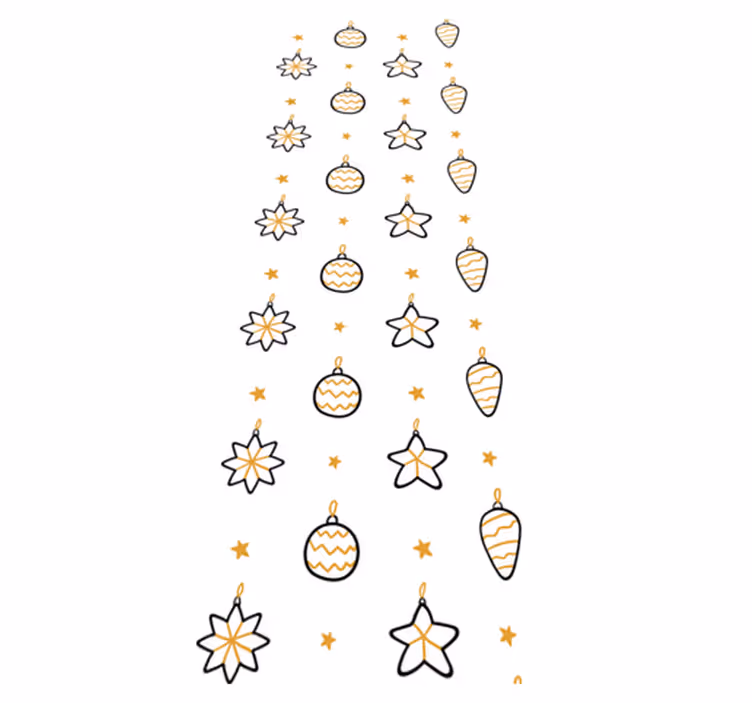 Alfombra vinílica navidad patrón de estrellas geométricas - TenVinilo