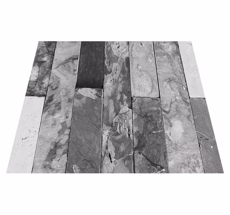 Alfombra vinílica dormitorio ladrillos gris oscuro - TenVinilo