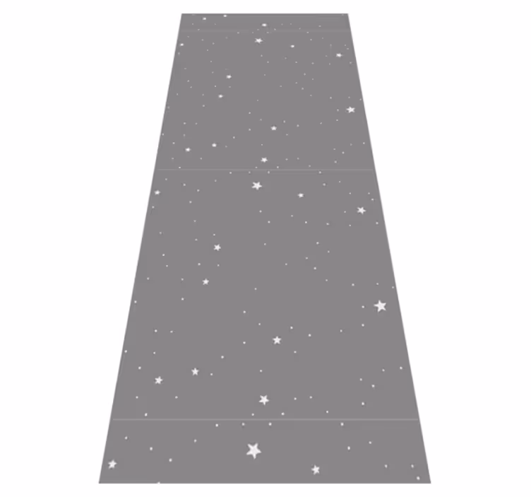 Alfombra vinílica dormitorio estrellas blancas sobre gris - TenVinilo