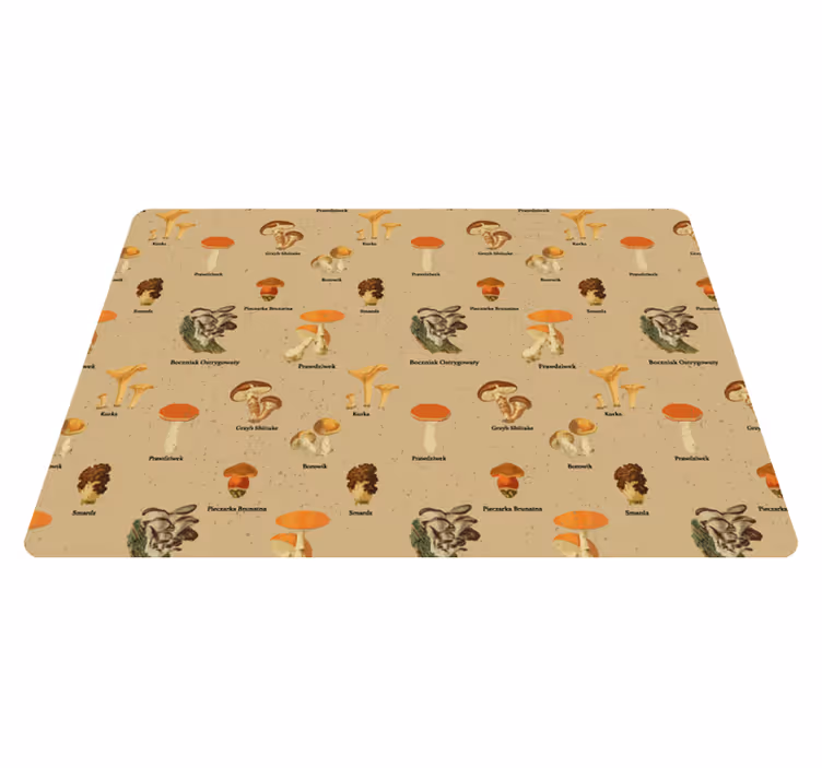 Alfombra vinílica naturaleza setas vintage - TenVinilo