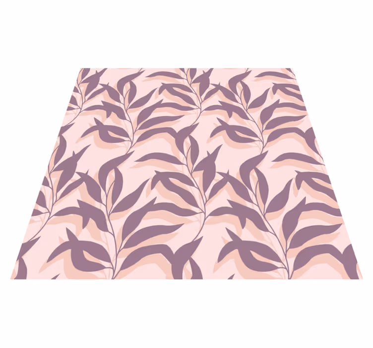 Alfombra vinílica flores palma tropical sonrosada - TenVinilo