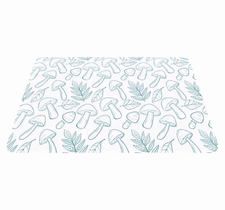 Alfombra vinílica flores diseño setas azul claro - TenVinilo